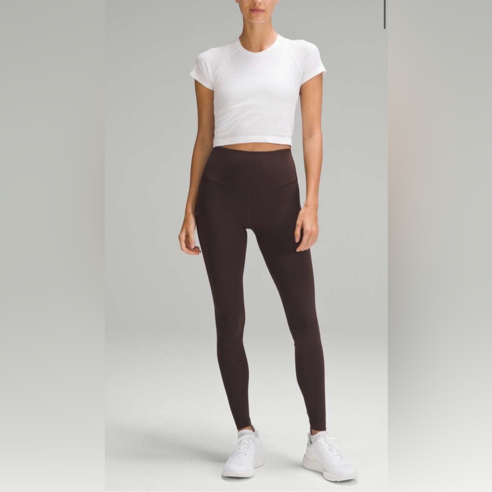 Lululemon Wunder Train High-Rise Tight 28” Espresso Everlux Leggings Size 0